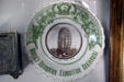 Centennial plate with Ferris Wheel of Chicago World's Fair at Columbus Museum. Columbus, WI.