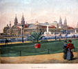 Print of Mechanic Arts Building at World's Columbian Exposition by Poole Bros. at Columbus Museum. Columbus, WI.