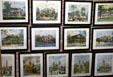 Print of various national pavilions of World's Columbian Exposition at Columbus Museum. Columbus, WI.