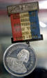 New York ribbon & medal from Columbian Exposition at Columbus Museum. Columbus, WI.
