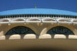 Domed roof details of Annunciation Greek Orthodox Church though stained-glass is not by Wright. Milwaukee, WI.
