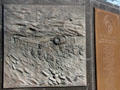 Panel on West Virginia Coal Miner statue on West Virginia Capitol grounds. Charleston, WV.