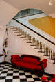 Georgian mahogany staircase & Empire sofa at West Virginia Governor's Mansion. Charleston, WV.