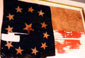 Flag of The Confederate Logan Wildcats made by Lizzie & Susan Pillinger, Jane & Valire Morgan, Mary Casebolt & Harriet Avis at West Virginia State Museum. Charleston, WV.
