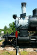 Nose of Union Pacific steam locomotive 1242. Cheyenne, WY
