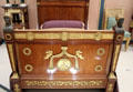 Mahogany double bed with ormolu mounts from France at Lady Lever Art Gallery. Liverpool, England.