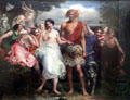 Cymon & Iphigenia painting by John Everett Millais at Lady Lever Art Gallery. Liverpool, England.