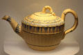 Wedgwood caneware teapot in series deigned to look like Chinese bamboo at Lady Lever Art Gallery. Liverpool, England