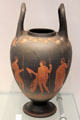 Wedgwood black basalt Grecian-style vase with encaustic decoration at Lady Lever Art Gallery. Liverpool, England