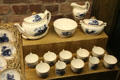 Ceramic tea service transfer printed with animals in Liverpool at Museum of Liverpool. Liverpool, England.