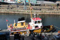 Brocklebank motor tug museum ship docked at Merseyside Maritime Museum. Liverpool, England.