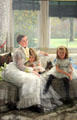 Catherine Smith Gill & Her Children painting by James Tissot at Walker Art Gallery. Liverpool, England.