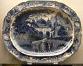 Transfer-printed earthenware meat-dish by Herculaneum Pottery, Toxteth, Liverpool at Walker Art Gallery. Liverpool, England.
