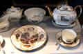Porcelain tea service by John Rose's factory, Coalport, Shropshire & prob. painted by Herculaneum Pottery, Toxteth, Liverpool at Walker Art Gallery. Liverpool, England.