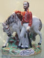 Earthenware figure of Giuseppe Garibaldi from Staffordshire at Walker Art Gallery. Liverpool, England.