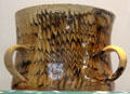 Slipware Tyg prob. Staffordshire at National Museum of Wales. Cardiff, Wales.
