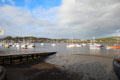 Jetty reaching into Conwy harbor. Conwy, Wales.