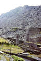 Waste heap from mining operations in central Wales. Central Wales, Wales.
