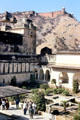 Amber Palace below Fort at Jaipur. India.