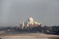 Taj Mahal seen from Red Fort in Agra. India.