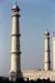 Towering minarets at Taj Mahal, Agra. India.