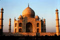 Taj Mahal at sunset in Agra. India.